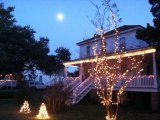 The moon rises over the Nathan Spencer Home, one of eight historic buildings on the OPS tour.